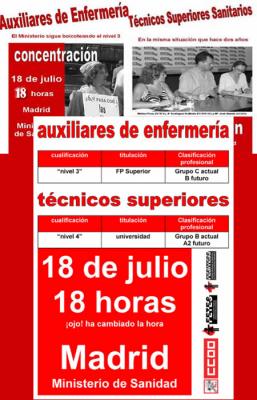 ¡¡ATENCION!!... Cambio de horario en la concentración del día 18 en Madrid